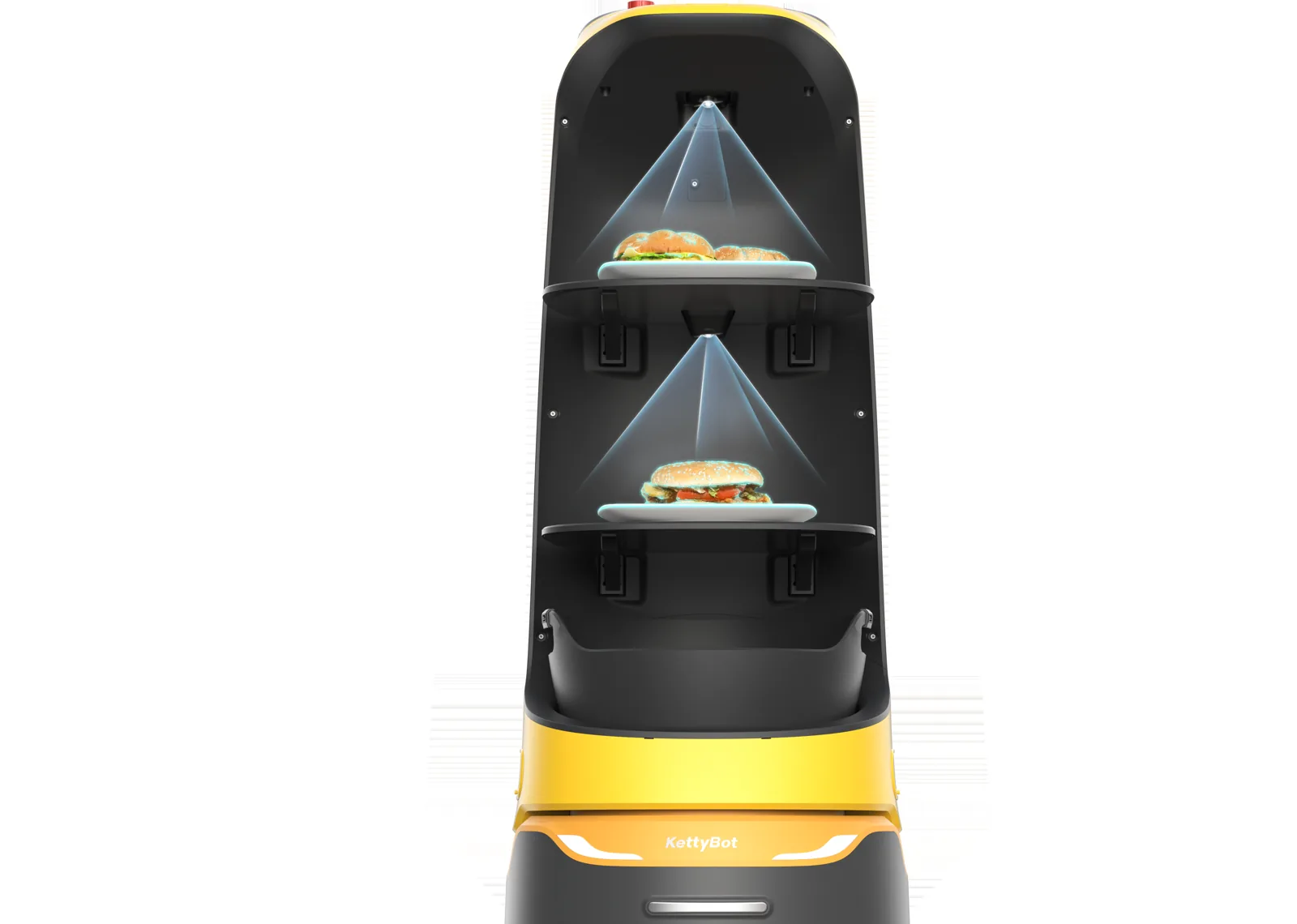 KettyBot Pro trays with visual sensing cones
